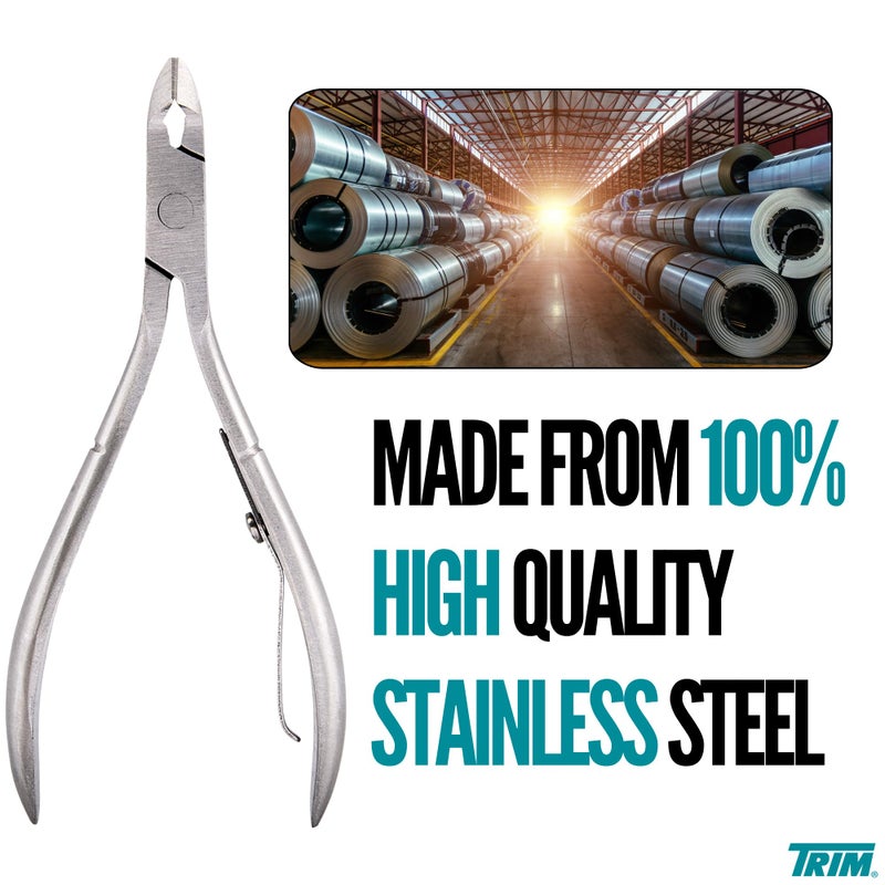 Trim Nail Care Professional Quality Cuticle Nipper, Stainless Steal, Sharp Blades, Removes Dead Skin, Trimmer For Pedicure, Manicure Tool For Hands, Use On Toenails And Fingernails, 1 Count - Image 4